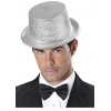 ÇOK SATAN Gümüş Renk Uzun Plastik Simli Parti Şapkası