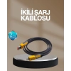 ÇOK SATAN Hızlı Şarj Destekli 65W Örgülü USB-C ve USB-A Çoklu Şarj Kablosu