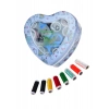 ÇOK SATAN İplik Set Teneke Kutu Kalpli Dikiş Seti