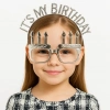 ÇOK SATAN İt&#39;s My Birthday Yazılı Taç ve Mum Şekilli Gözlük Seti Gümüş Renk