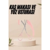 ÇOK SATAN Kavisli Kaş Kirpik Düzeltici Bıyık Alma Taraklı Kaş Makası Yüz Bakım Seti Makas