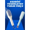 ÇOK SATAN Kendi Kendini Temizleyen Otomatik Tuşlu Saç Tarağı Dolaşık Açıcı Masaj Fırçası Silikon Fırça