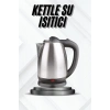 ÇOK SATAN Kettle Su Isıtıcı C F Priz Uyumlu 220 - 240 V Paslanmaz Çelik Kablolu