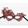 ÇOK SATAN Kırmızı Renk Dantel Örgü İşlemeli Parti Maskesi Model 1