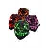 ÇOK SATAN Led Işıklı Neon Maske Cadılar Bayramı Maskesi Korkunç Korku Maskesi