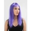 ÇOK SATAN Lila Renk Uzun Düz Parti Peruğu