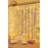 ÇOK SATAN Lw-7 300 Ledli 10 Sarkıt Perde Led Işık, 8 Modlu Uzaktan Kumandalı, 3x3 Metre Peri Telli Led