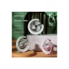 ÇOK SATAN Masaüstü Vantilatör Usb Şarjlı Rgb Led Işıklı 3 Kademeli 180° Ayarlanabilir Soğutucu Fan Pembe