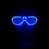 ÇOK SATAN Mavi Led Işıklı Parti Gözlüğü - Neon Glow Şerit Gözlük 3 Modlu