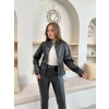 ÇOK SATAN Mevsimlik deri ceket siyah st255510