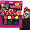 ÇOK SATAN Palyaço Yüz Boyama Seti Fırçalı Makyaj Boyama Seti 8 Renk