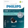 ÇOK SATAN Philips Fm32dc152b/00 32gb 2 In 1 Type-c/usb 3.1 Siyah Gri Usb Bellek