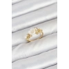 ÇOK SATAN Pirinç Gold Renk Çiçek Model Zirkon Taşlı Kadın Yüzük