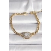 ÇOK SATAN Pirinç Gold Renk Kare Zirkon Taşlı Xuping Exclusive VIP Seri Kadın Bileklik