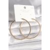 ÇOK SATAN Pirinç Gold Renk Zirkon Taşlı Halka Model Kadın Küpe