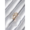 ÇOK SATAN Pirinç Gold Renk Zirkon Taşlı Kalp Charm Model Kadın Yüzük
