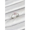 ÇOK SATAN Pirinç Gümüş Renk Pembe Kelebek Kadın Yüzük