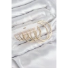 ÇOK SATAN Pirinç Halka Model Gold Renk Kadın Set Küpe