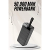 ÇOK SATAN Powerbank Çoklu Şarj Girişi 50.000 Mah Taşınabilir Dijital Göstergeli