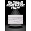ÇOK SATAN Q Klavye Türkçe Bluetooth Klavye Tüm Cihazlara Uyumlu Kablosuz