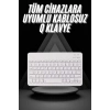 ÇOK SATAN Q Klavye Türkçe Bluetooth Klavye Tüm Cihazlara Uyumlu Kablosuz