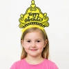 ÇOK SATAN Sarı Happy Birthday Prenses Tacı – Doğum Günü Taç Aksesuarı