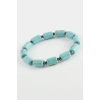 ÇOK SATAN Silindir Turkuaz Doğaltaş Bileklik
