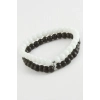 ÇOK SATAN Siyah Beyaz Doğaltaş Bileklik 6 mm