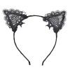 ÇOK SATAN Siyah Kedi Dantel Taç + Eldiven Seti – Parti, Dans ve Kostüm Kombini