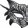 ÇOK SATAN Siyah Renk Kedi Model Dantel İşleme Parti Maskesi 8 No