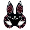 ÇOK SATAN Siyah Süet Tavşan Maskesi Simli