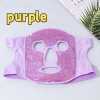 ÇOK SATAN Terapi Jel Yüz Maskesi Soğuk Ve Sıcak Boncuklu Ayarlanabilir Maske (mor)