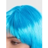 ÇOK SATAN Turkuaz Açık Mavi Renk Düz Kesim Kısa Küt Parti Peruğu