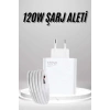 ÇOK SATAN Type C Yüksek Hızlı Şarj Aleti Beyaz 120W Ultra Uzun Ömürlü
