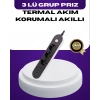 ÇOK SATAN USB Yuvalı Anahtarlı Üçlü Priz 2 Metre Kablolu