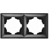 ÇOK SATAN Visage Ambiance Metalik Siyah 2 Li Çerçeve - Priz ve Anahtar İçin Uyumlu Çerçeve