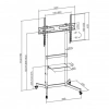 ÇOK SATAN Vontech V1044ve 55-100 Uyumlu Tekerlekli Ayaklı Raflı Lcd-led Tv Sehpası Standı