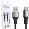 ÇOK SATAN Weko Wk-22023 Usb To Micro Usb Örgülü Lacivert Telefon Şarj Kablosu
