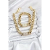 ÇOK SATAN Xuping Gurmet Gold Renk Kolye ve Bileklik Seti