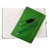 ÇOK SATAN Yeşil Termo Deri Defter, Kalem Ve Anahtarlık Seti