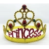Prenses Yazılı Altın Renk Ayarlanabilir Parti Tacı 60 Cm