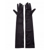 Siyah Renk Likralı Dirseğe Kadar Uzun Kumaş Eldiven 40 Cm