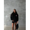 TAVSİYE EDİLEN GÜVENLİ SATICI 3 iplik şardonlu oversize compact ördek baskılı sweat siyah