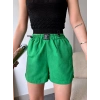 TAVSİYE EDİLEN GÜVENLİ SATICI Armalı keten şort yeşil s251003