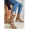 TAVSİYE EDİLEN GÜVENLİ SATICI Birta Leopar Cilt Streç Topuklu Bot