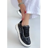 TAVSİYE EDİLEN GÜVENLİ SATICI Hawer Siyah Cilt Bağcıklı Spor Ayakkabı
