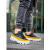 TAVSİYE EDİLEN GÜVENLİ SATICI KB-056 Kuback Siyah Sarı Detaylı Beyaz Yüksek Taban Günlük Spor Ayakkabı