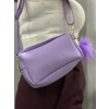 TAVSİYE EDİLEN GÜVENLİ SATICI Ponpon mor cilt çanta