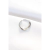 Yassı Silver Renk Ayarlanabilir Yüzük