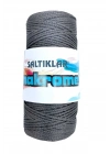 1 Adet Polyester Makrome İpi 420 Koyu Gri 100 gr